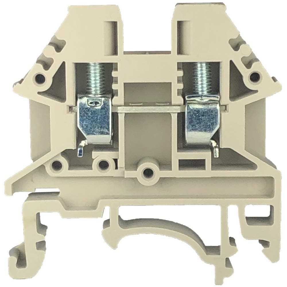 Dinkle DK2.5N DIN Rail Terminal Block Screw Type UL 600V 20A 12-22AWG, Pack of 100