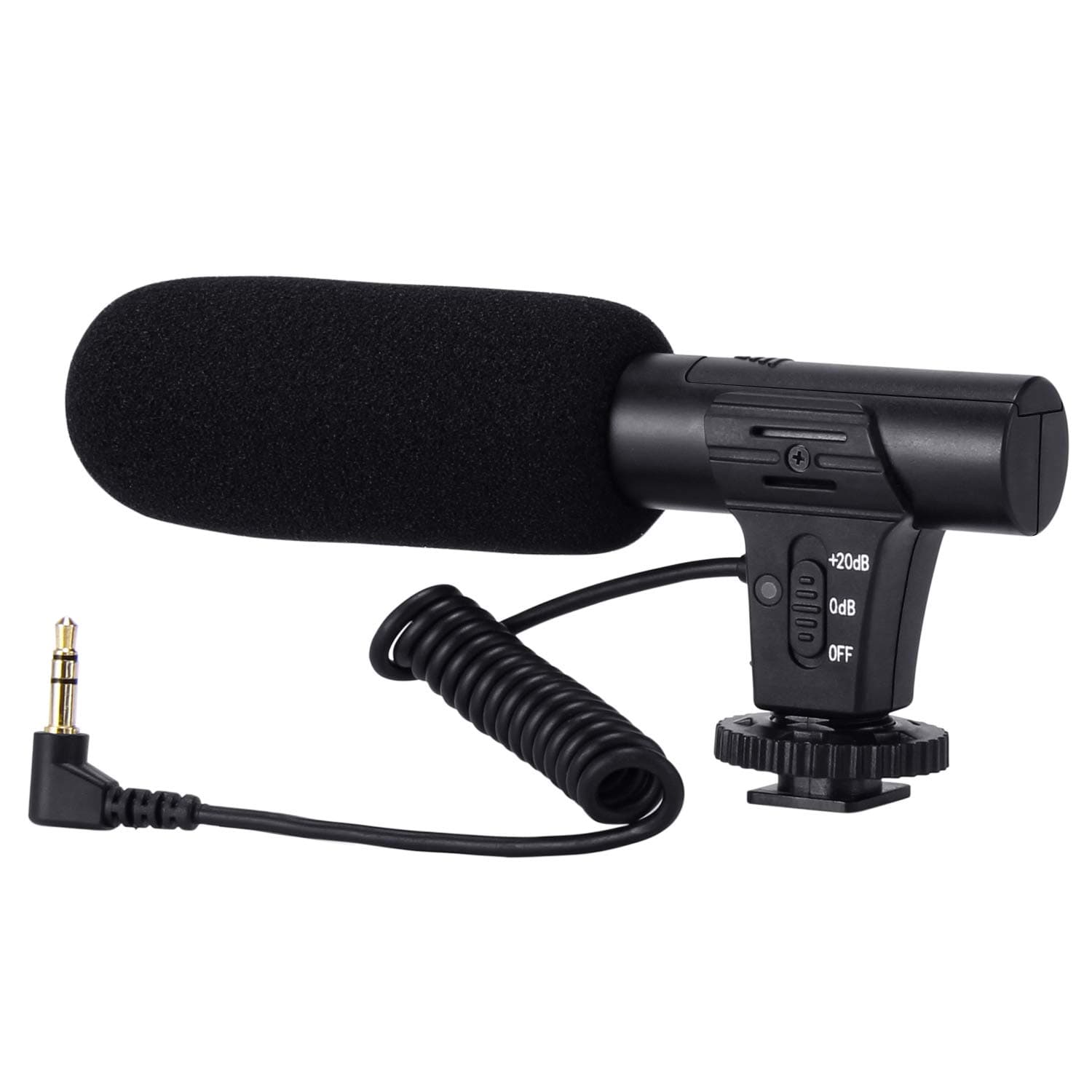 Camera Microphone, Shotory Video Microphone for DSLR Interview with +20db Enhancement, 3.5mm Jack, for Canon Nikon Sony Panasonic Fuji(Except for Canon T5i,T6 and T7)