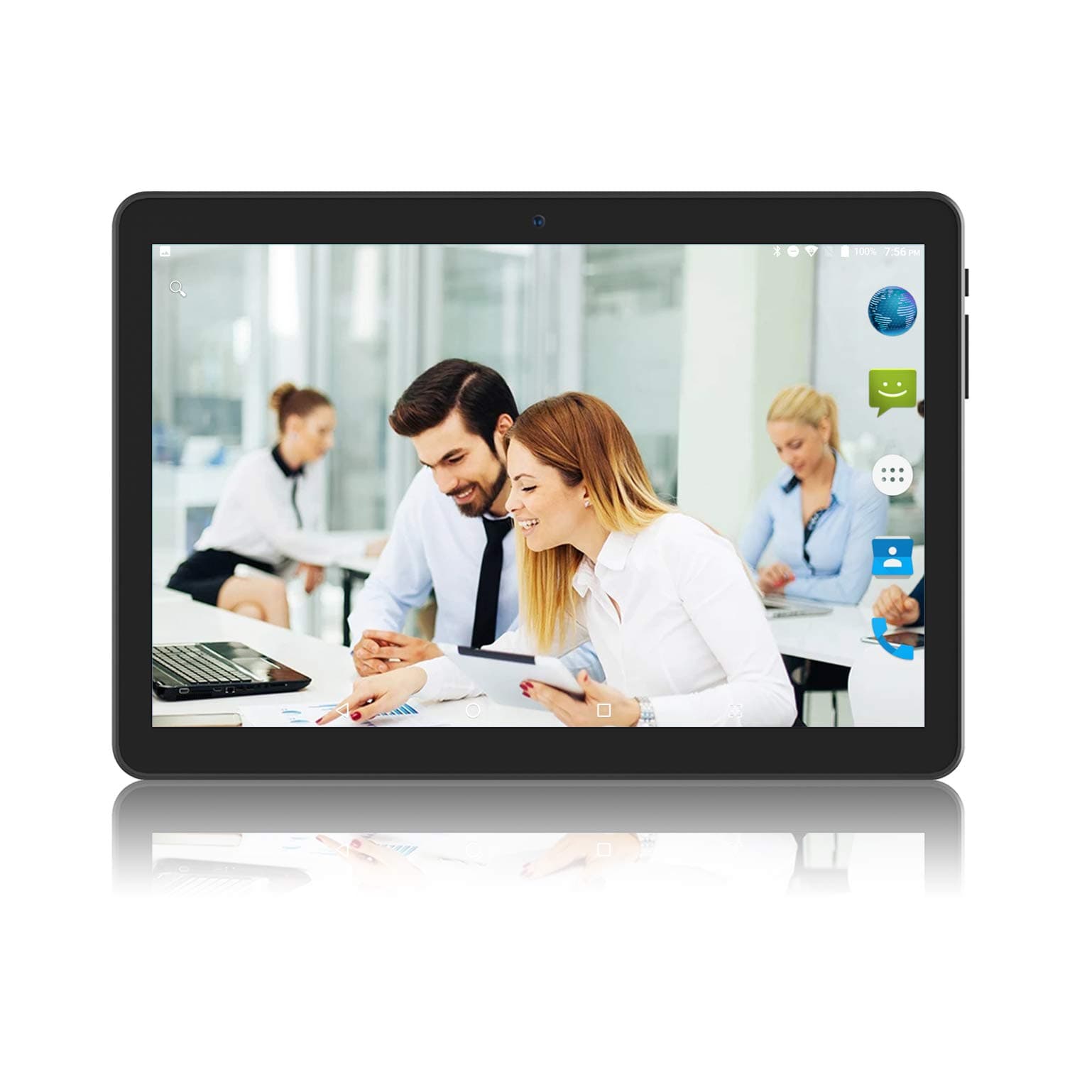 Tablet 10.1 inch, 5G+2.4G WiFi, Android Tablets with Google Certified, Quad Core, Dual Camera & Speaker, 16GB Storage with SD Expansion, IPS HD Touchscreen, Bluetooth, GPS, 6000mAh, Black