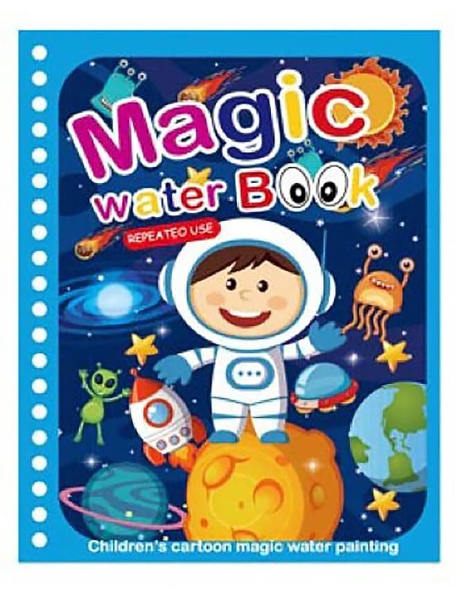 GLUN® Water Magic Book, Magic Doodle Pen, Coloring Doodle Drawing Board Games for Kids, Educational Toy for Growing Kids (Theme 12)