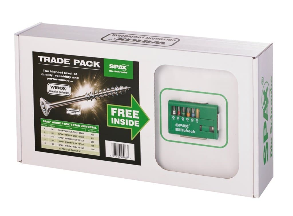 Spax Wirox Assorted Screw Set Free Bit Check 1300 piece