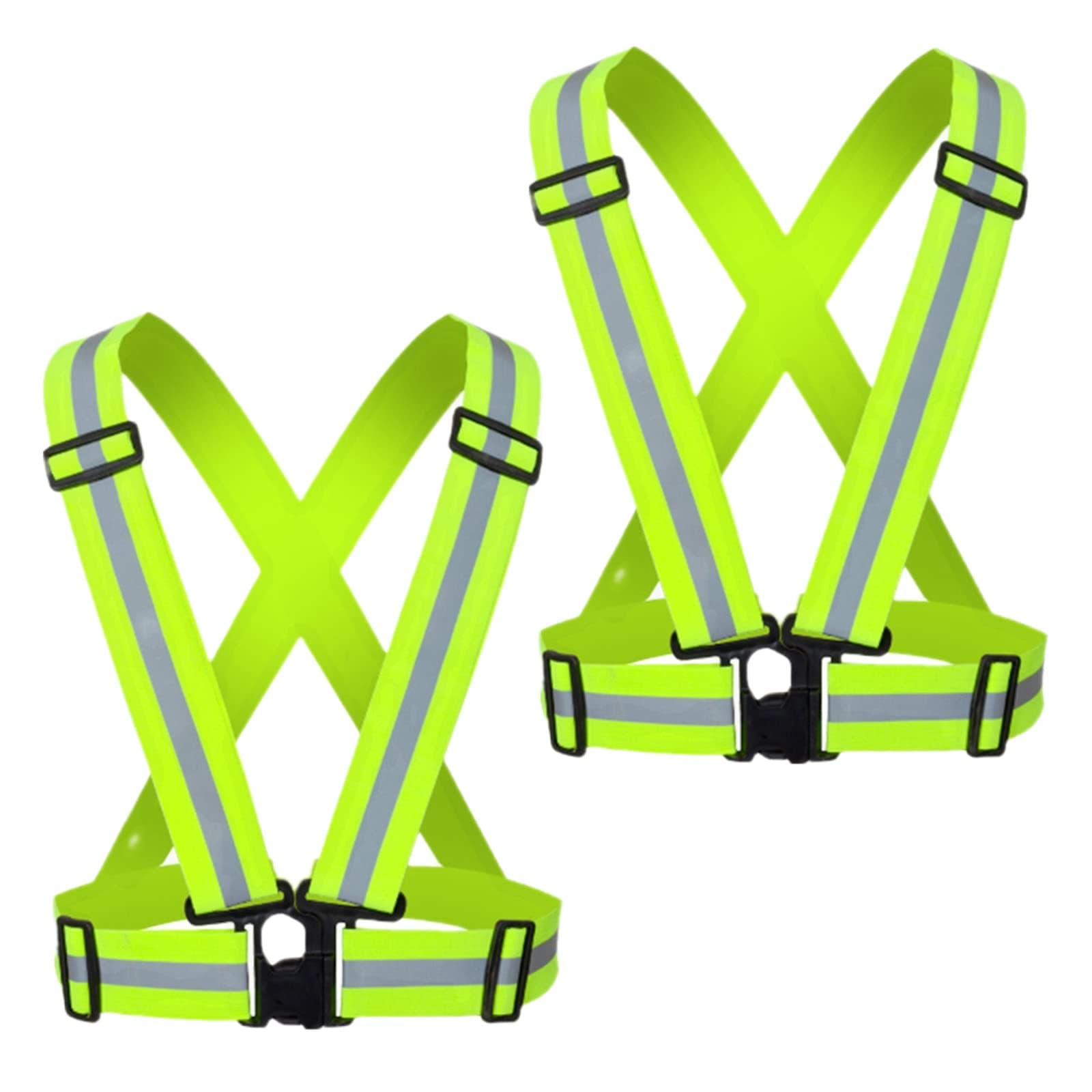Reflective Vest, High Visibility Safety Vest Straps Reflective Gear for Night Running Walking Cycling for Men Women Kids