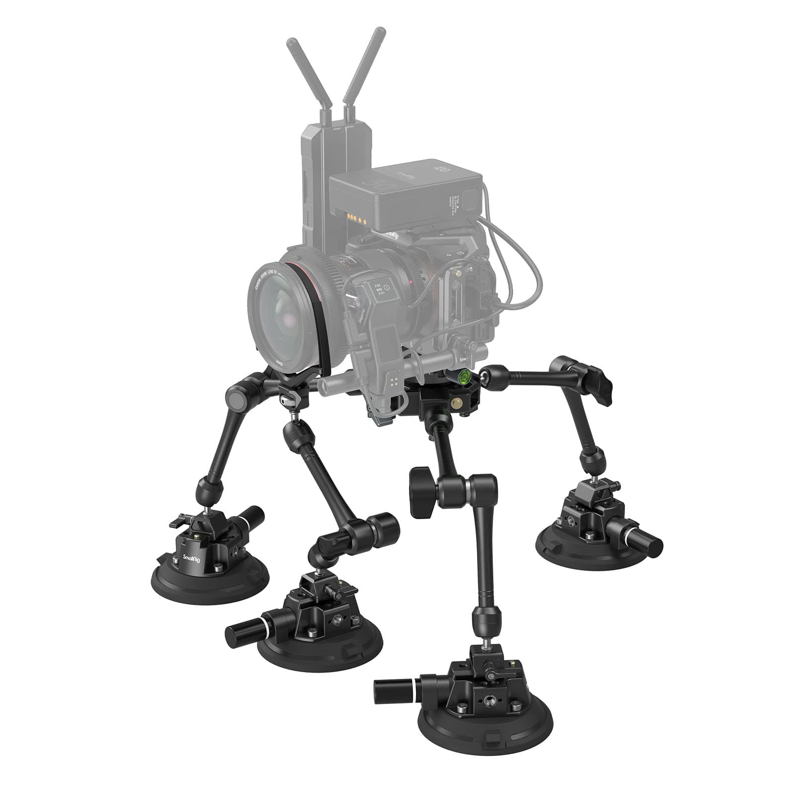 SMALLRIGSC-15K 4-Arm Powerful Suction Cup Camera Car Mount Kit, Adjustable Professional Gripper Car Mount Stabilizer, for Gopro for SLR Camera Camcorder - 3565