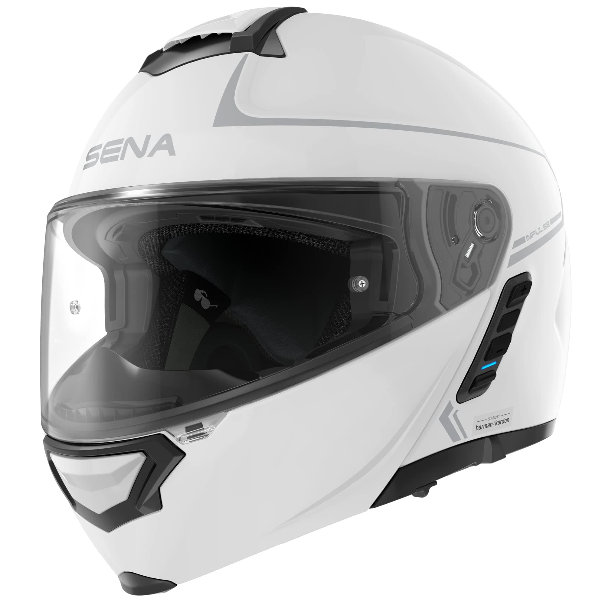 Sena Impulse DOT Flip Up Modular Bluetooth Helmet w/Sound by Harman Kardon Dual Visor Helmet with Integrated Mesh Intercom System / MP3 / Voice Dial