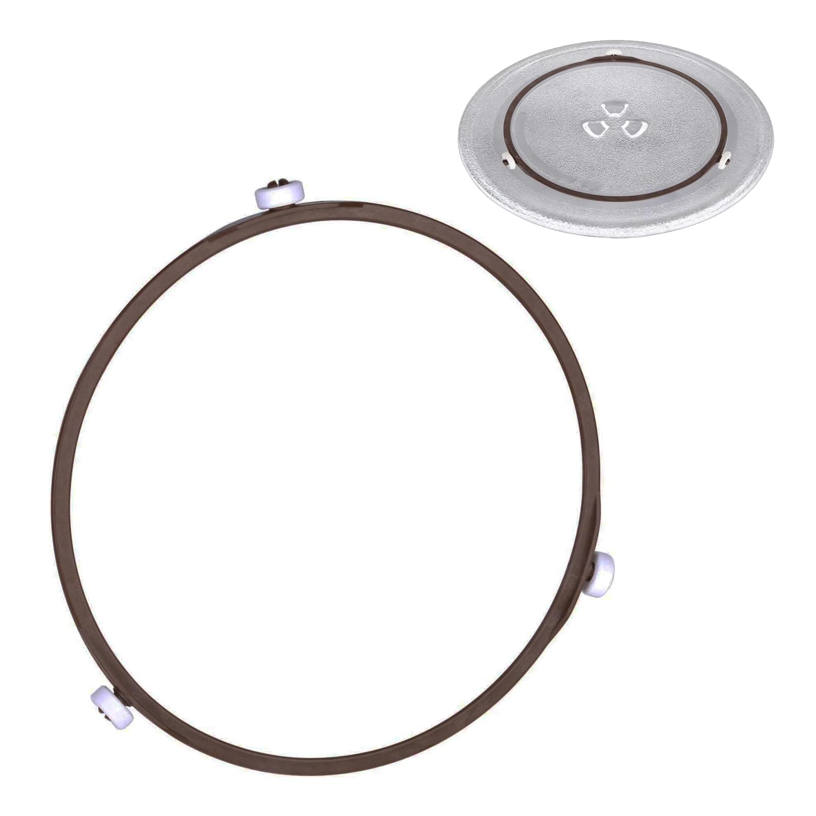 7 Inch Microwave Turntable Ring Microwave Roller Ring, Glass Plate Tray Support Holder, Replacement Inner Ring - for Microwave Oven Glass Turntable Plate, Roller Height 14 mm