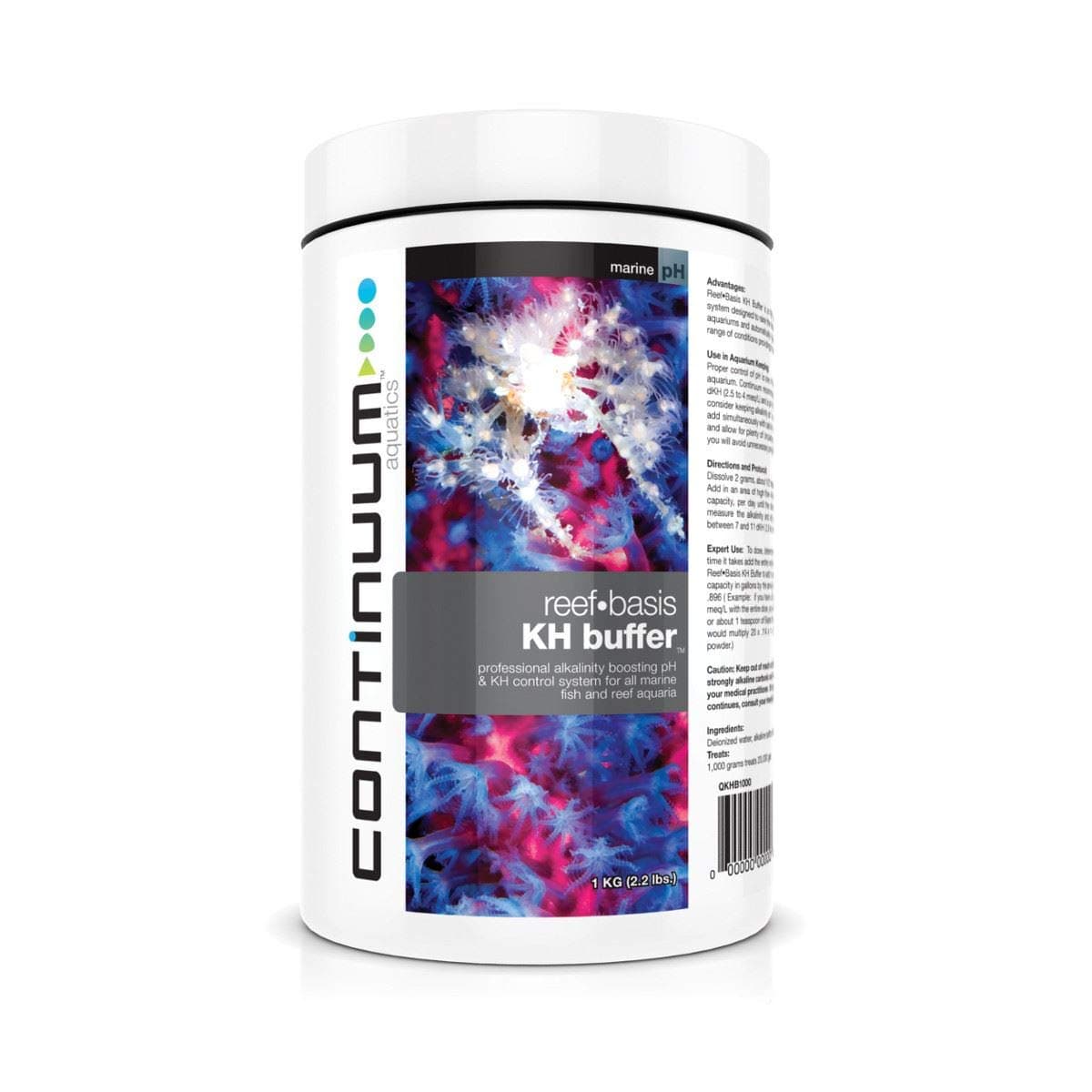 Continuum Aquatics Reef Basis KH Buffer – Professional Alkalinity Boosting pH & KH Buffer Powder for Marine Saltwater Fish and Reef Aquariums