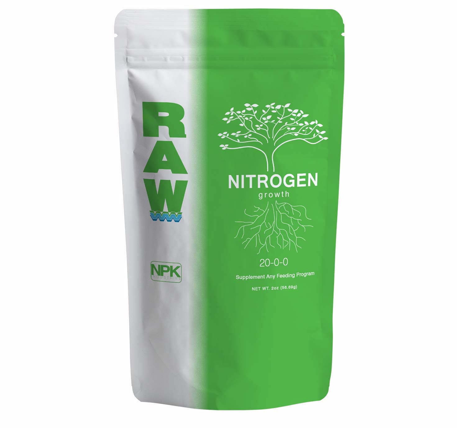 RAW Nitrogen Fertilizer 2oz | Water Soluble High Nitrogen Plant Food for Vegetative Growth Hydroponic Nutrients for Indoor Plants Garden & Vegetable Fertilizer