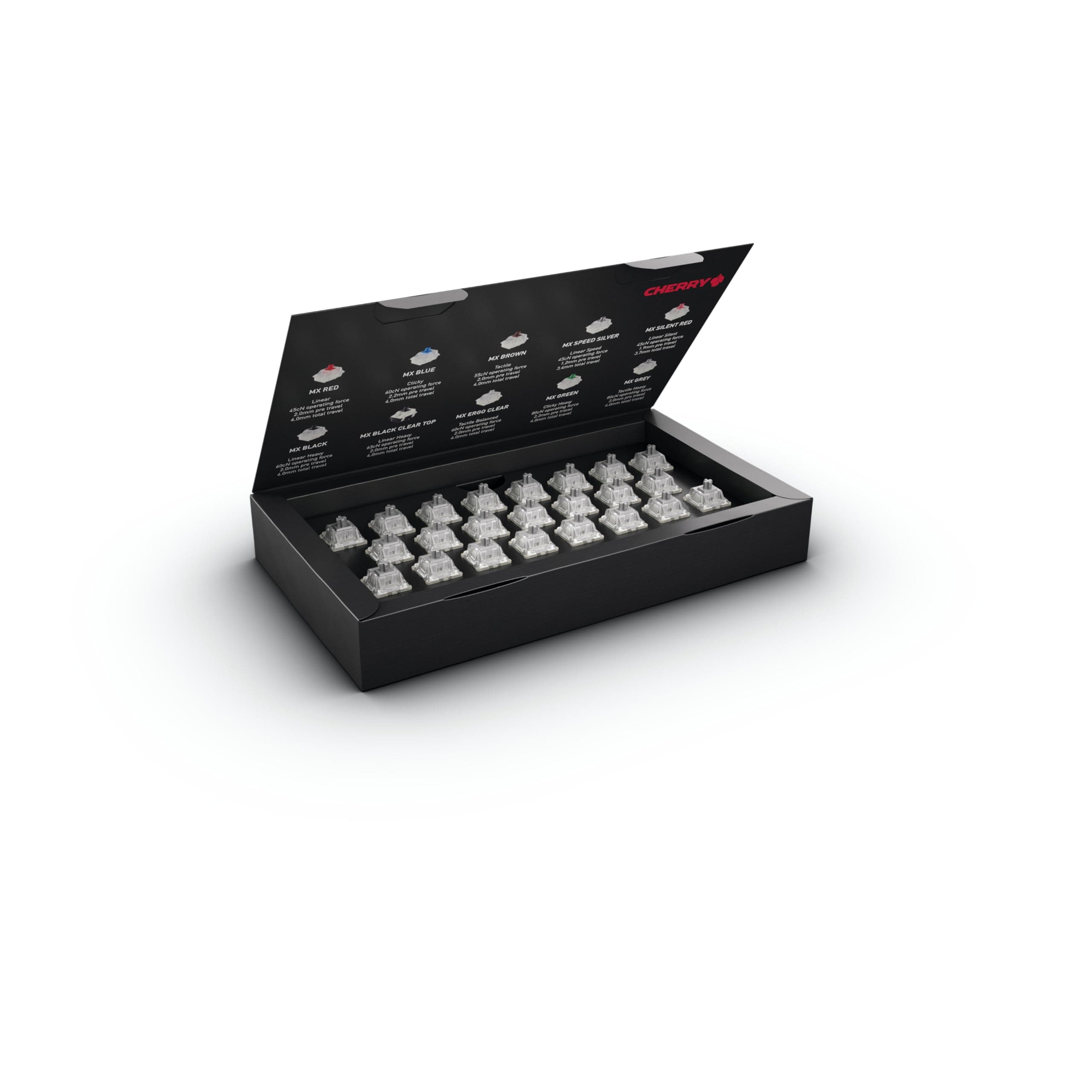 CHERRY MX RGB SPEED SILVER Switch Kit Mechanical Keyboard Switches 23pcs for DIY Hot Swap Gaming Keyboard Linear Switch No Click Fast & Direct