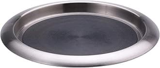 TR119SR Tray with Top and Bottom Built in Non-Slip Rubber Inserts, 9" Round, Dishwasher Safe, Stainless Steel