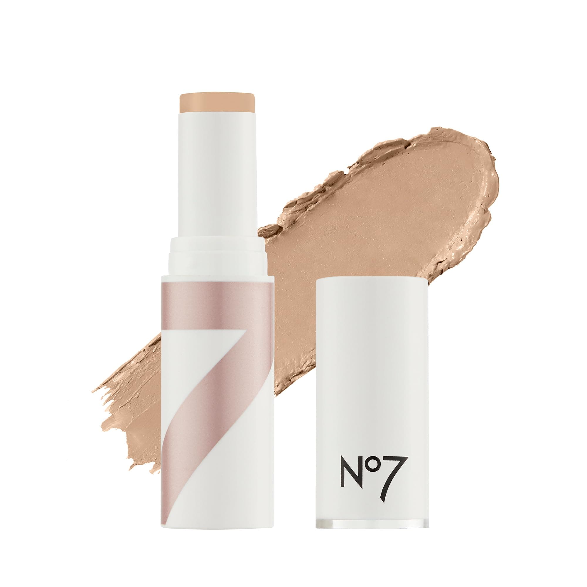 No7 Stay Perfect Stick Foundation - Medium Coverage Long Wear Cream Foundation for All Skin Types - Contains Squalene for Hydrating Foundation Makeup - Warm Ivory, (10g)