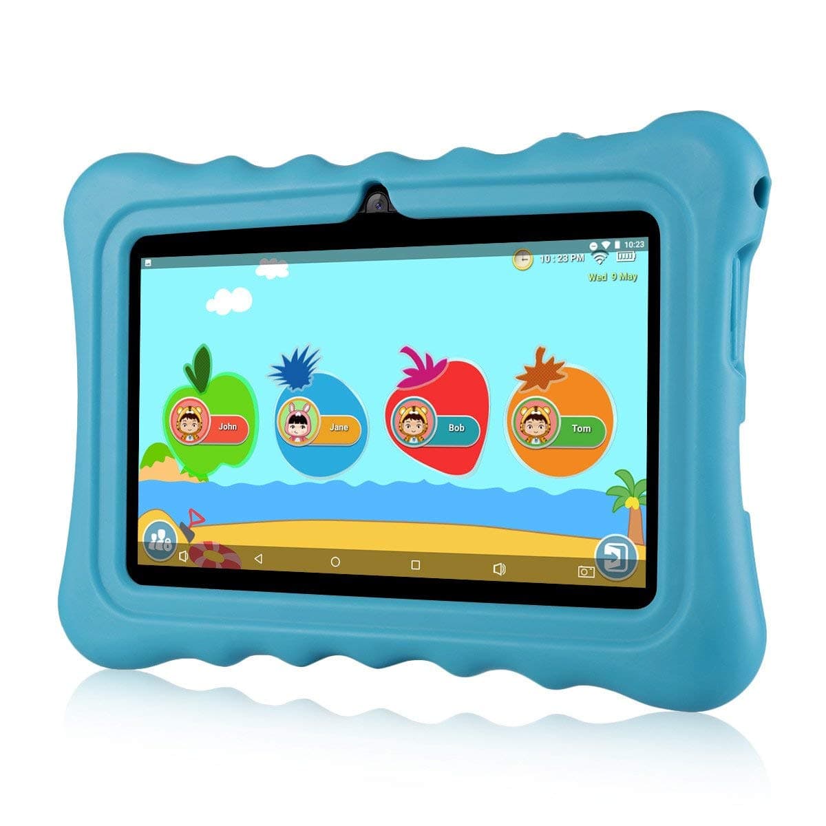 7" Kids Tablet PC Ainol Q88 Android 7.1 1G RAM 8 GB ROM Tablet GMS Google Certified External 3G Portable Kid-Proof Silicone Case Dual Cameras Netflix & YouTube Supported (Blue)
