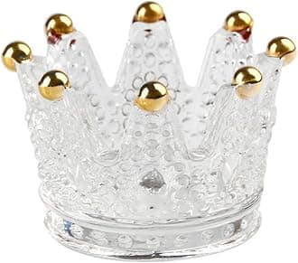 Glass Crown Ashtray Creative Desktop Smoking Ash Tray Home Office Decoration,Golden