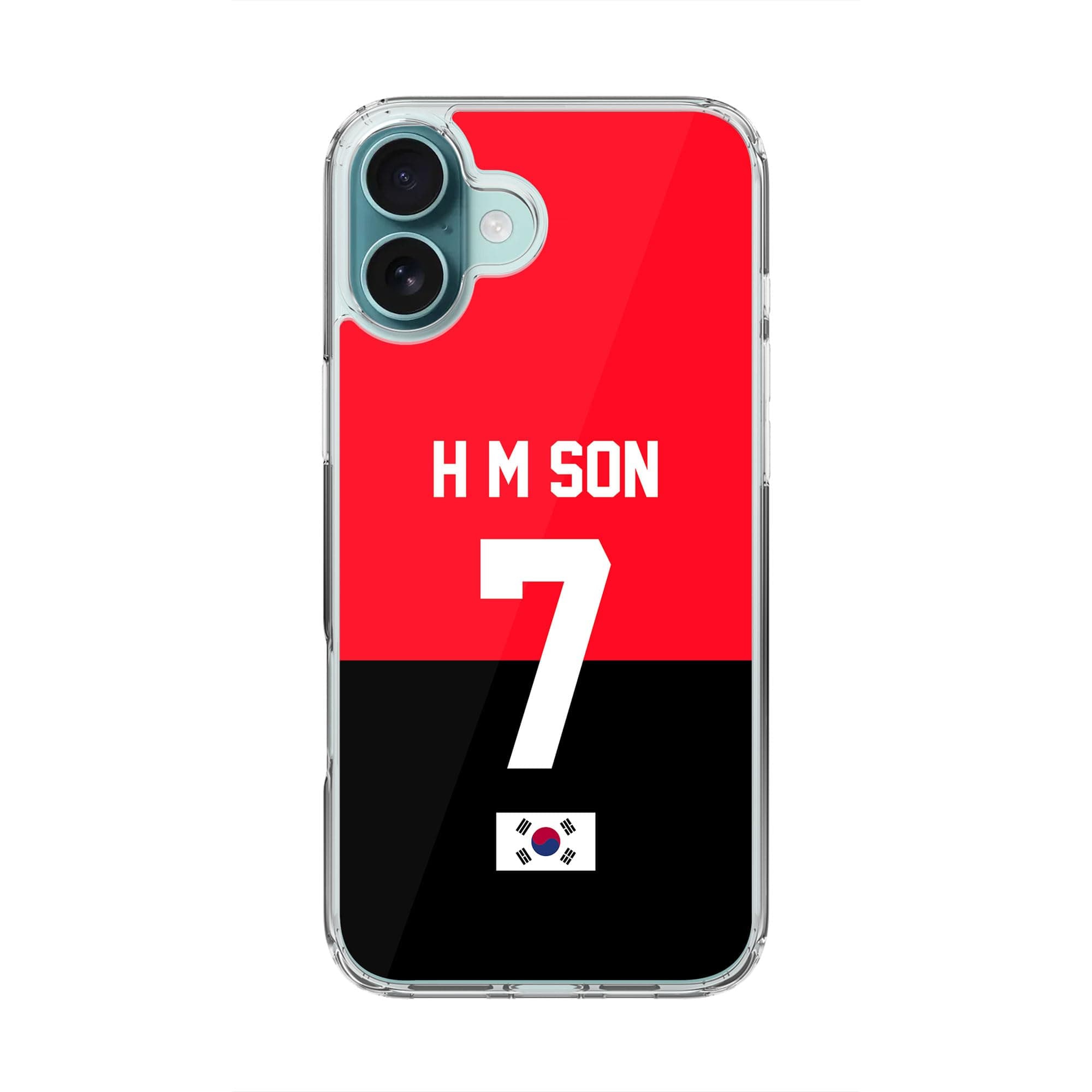 for iPhone 16 Plus Case [Compatible with MagSafe] Slim Magnetic cover Clear Phone Case [ Designed cover for iPhone 16 Plus ] - Football Team - South Korea, H M Son