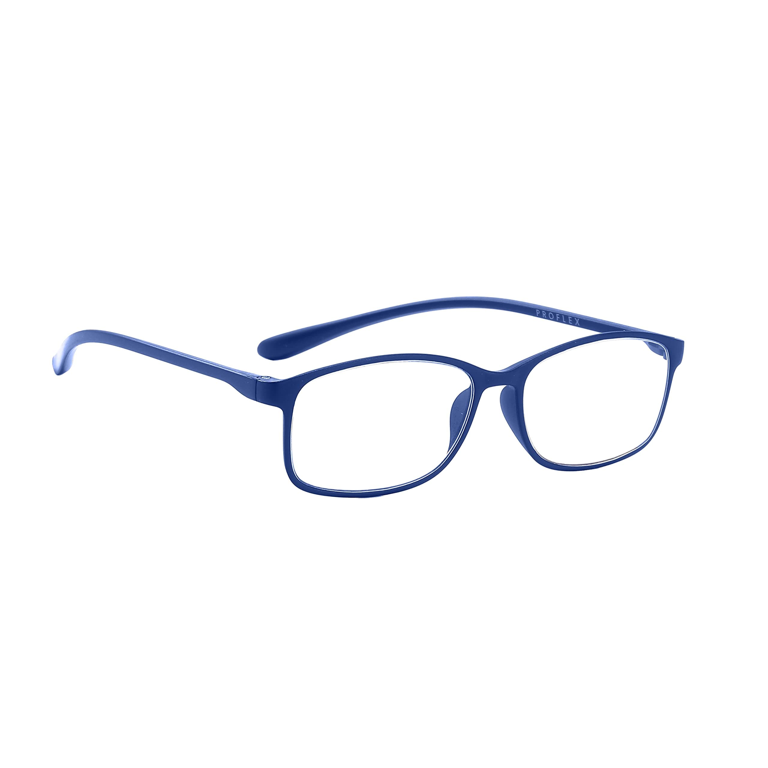 PROFLEX BluOptix Blue Light Blocking lightweight, flexible, scratch resistant, unisex (mens + womens), computer screen technology reading glasses +0.0,+1.0,+1.5,+2.0,+2.5,+3.0,+3.5,+4.0