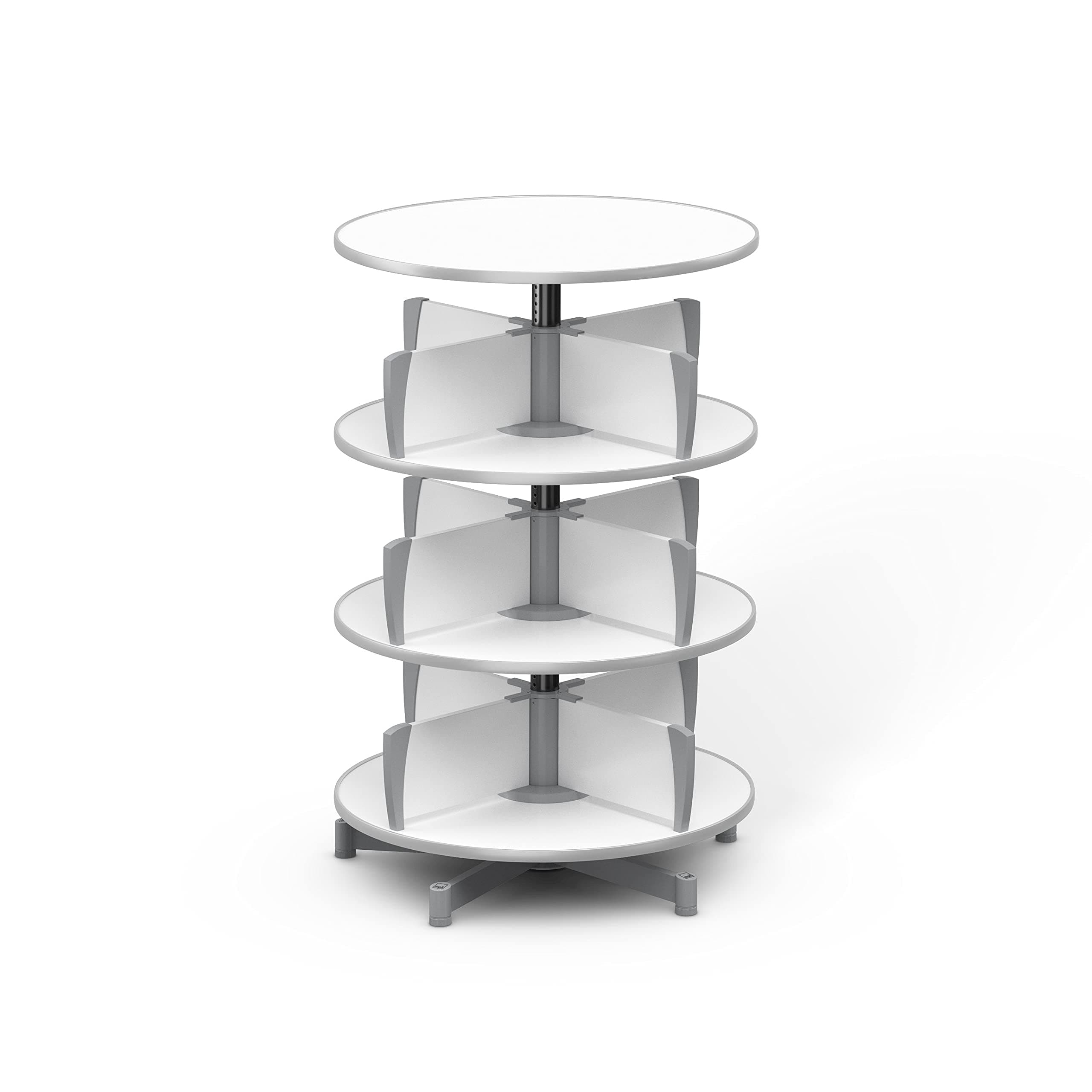Moll Deluxe Rotating Carousel Shelving Unit - 3 Tiers, Reduces Binder Storage Footprint by up to 50%, Rotates 360°, Tiers Rotate Independently, Fits Through Most Doorways, Top Shelf Sold Separately