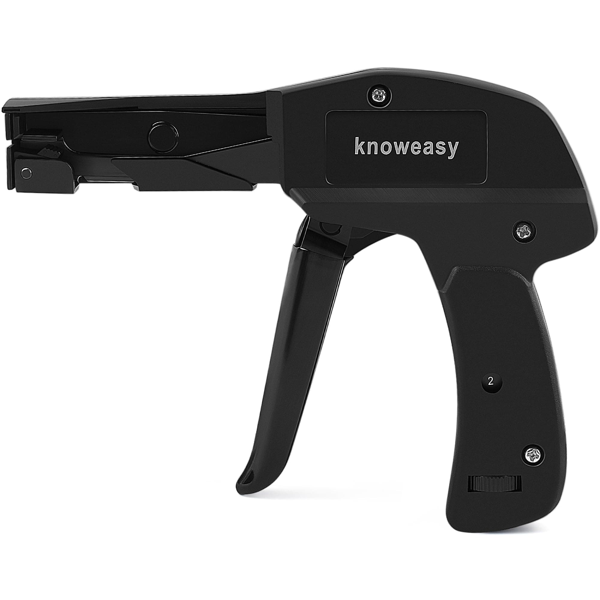 Knoweasy Cable Tie Gun and Cable Tie - Fastening and Flush Cutting Tool with Steel Handle Zip Tie Gun for Nylon Cable Ties