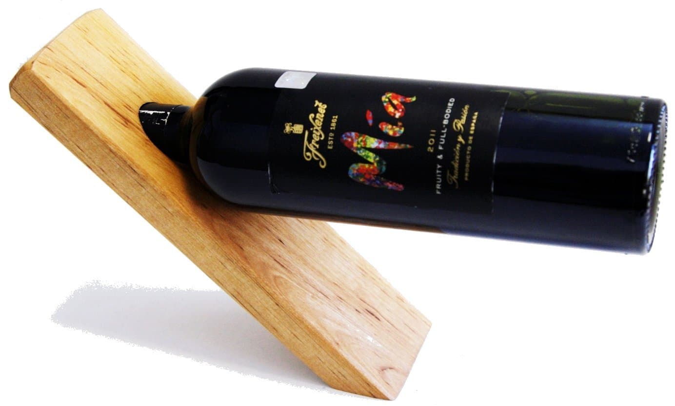 Magic Wine Bottle Holder - Floating Bottle, Defying Gravity (Natural)