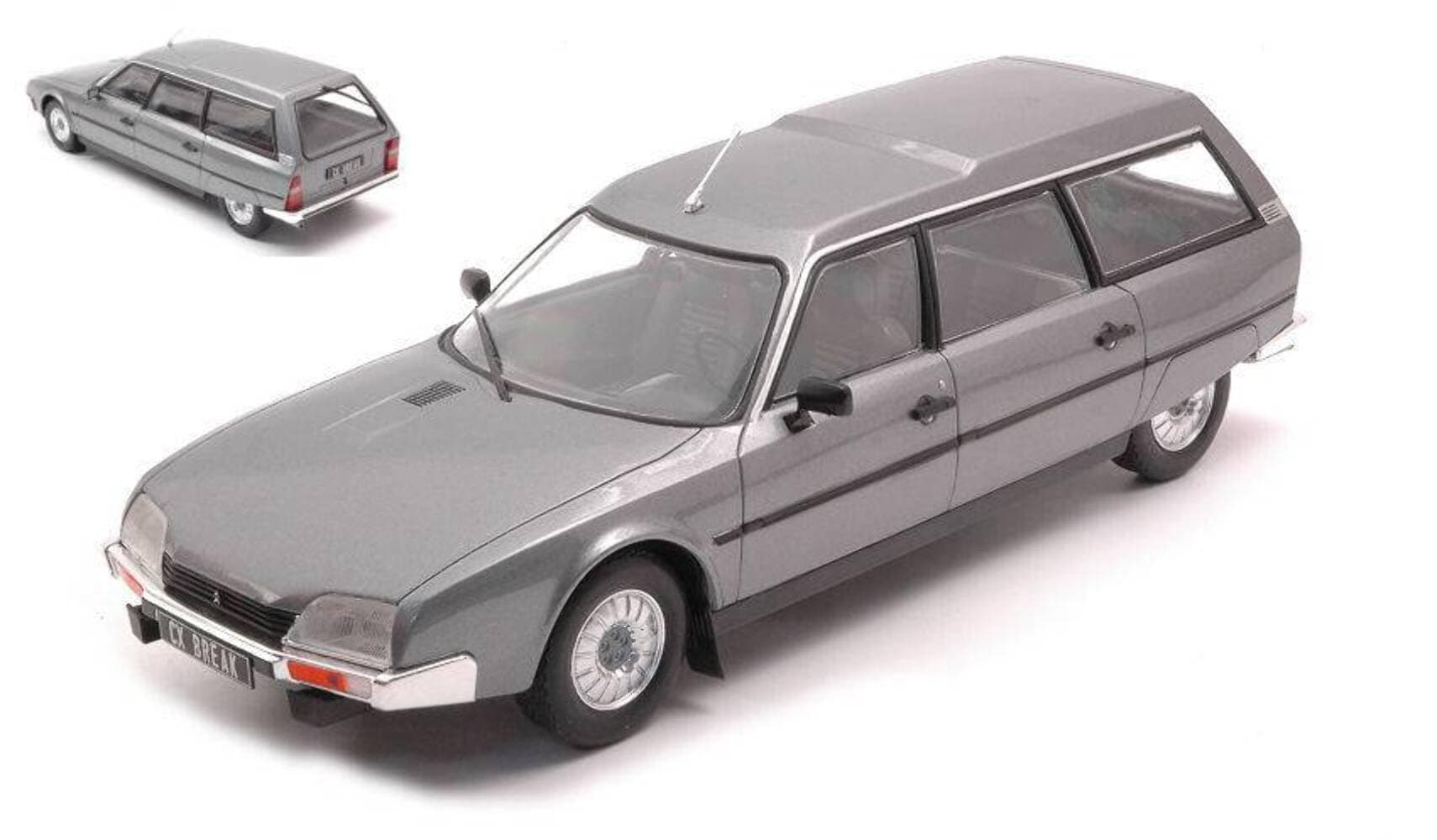 SCALE MODEL COMPATIBLE WITH CITROEN CX BREAK METALLIC GREY 1:24 WHITEBOX WB124067