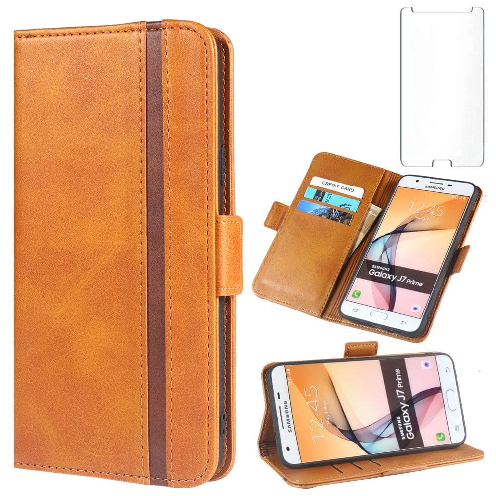 Phone Case for Samnsung Galaxy J7 2017 PSQB for J7 2017 Brown