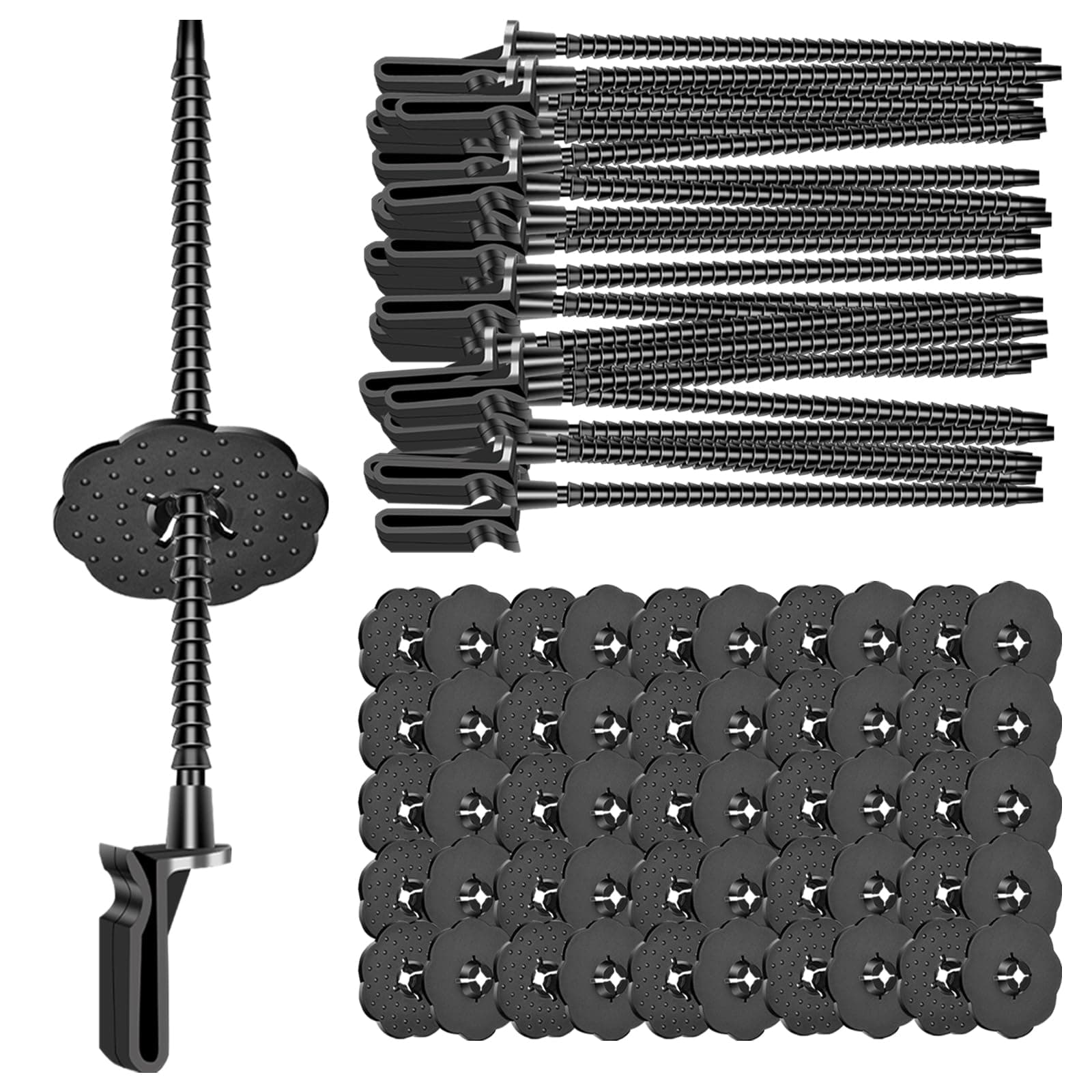 Solar Panel Bird Guard Fastener Clips,50 Sets Critter Guard Fasteners,Premium Nylon Solar Panel Clips for Attaching Wire Mesh to Solar Panels,Critter Guard Kit for Bird Pigeon Fence