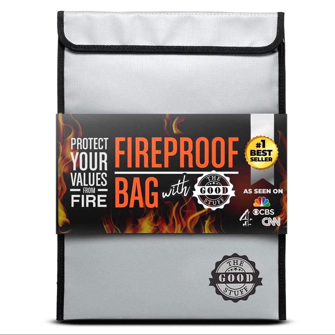 Fireproof Document Bag [11x15"] Protect Legal Documents with This Fireproof Bag, Ultra Safe Money Bags for Cash 2000°F Rated Safe Accessories