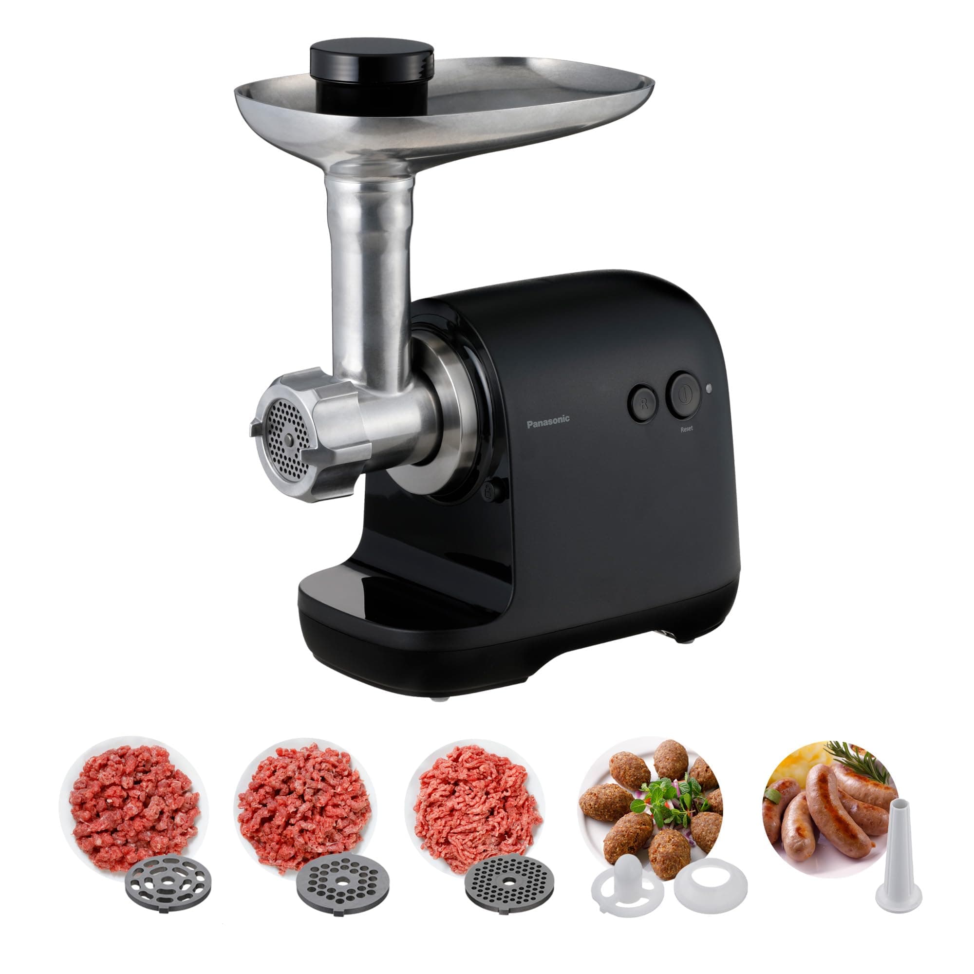 Panasonic 1700W Meat Grinder, 5 attachments for Smooth grinding performance