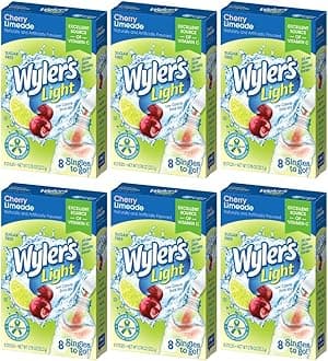 Wyler's Light Singles To Go Powder Packets, Water Drink Mix, Cherry Limeade, 96 Single Servings (Pack of 12)