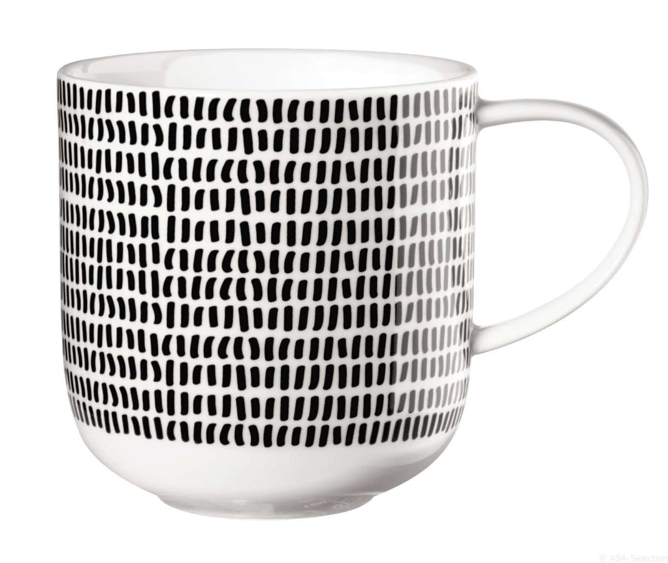 ASA Coppa Mug, Coffee Mug, Coffee Cup, Fine Bone China, Black / White, 19115014