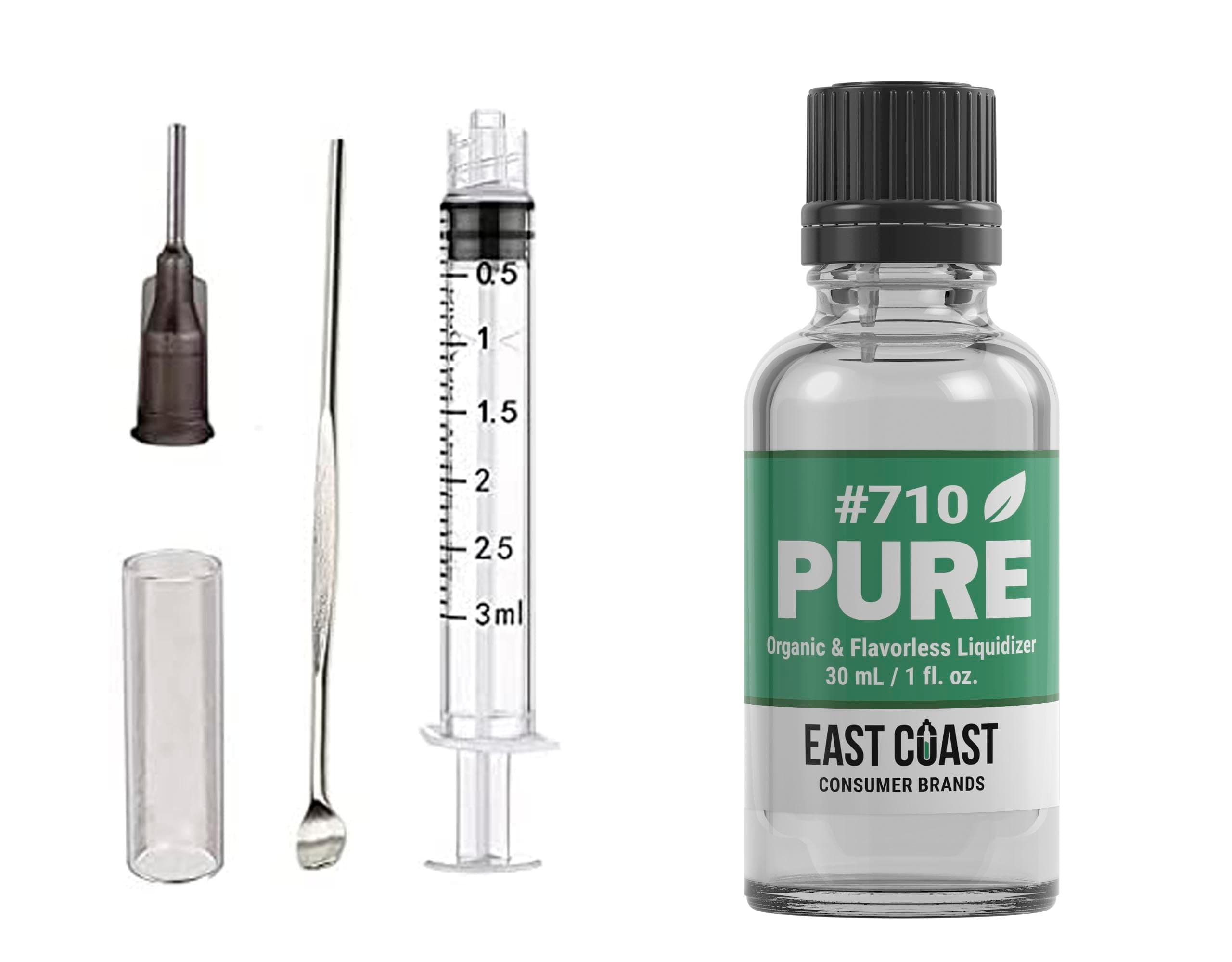 East Coast Terpenes #710Pure - Organic Liquidizer Diluent Solution + Tool Kit for Concentrates, Shatters, Distillates, Extracts, Waxes, and Resins - (30 mL)