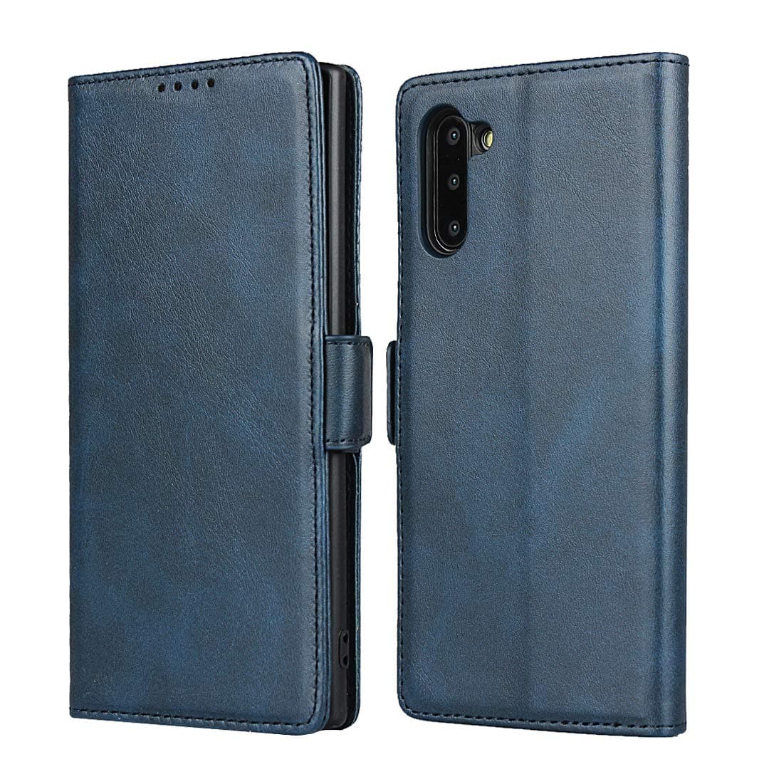 iCoverCase Samsung Note 10 Case, Leather Wallet Case with Card Holder [Built-in Magnet] Shockproof Protective Flip Cover for Samsung Galaxy Note 10 - Blue