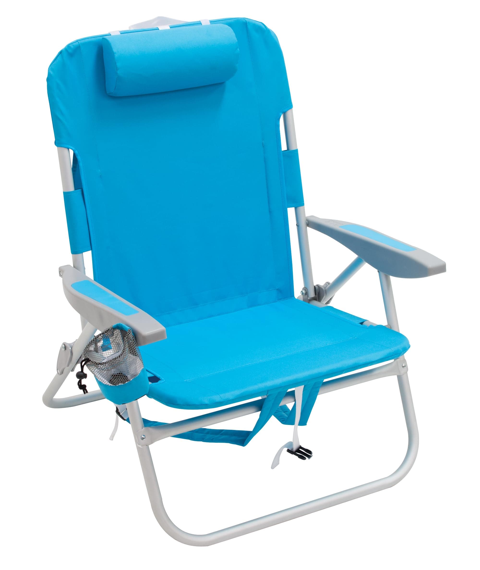 RIO beach Big Boy 4-Position 13" High Seat Backpack Beach or Camping Folding Chair, Turquoise