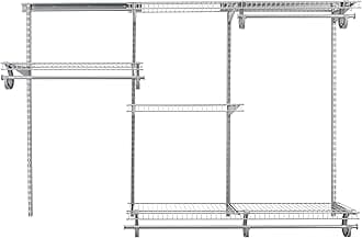 ClosetMaid ShelfTrack Satin Chrome Adjustable Closet Organiser. For spaces 1.22m/ 4' - 1.83m/ 6' wide - 78808