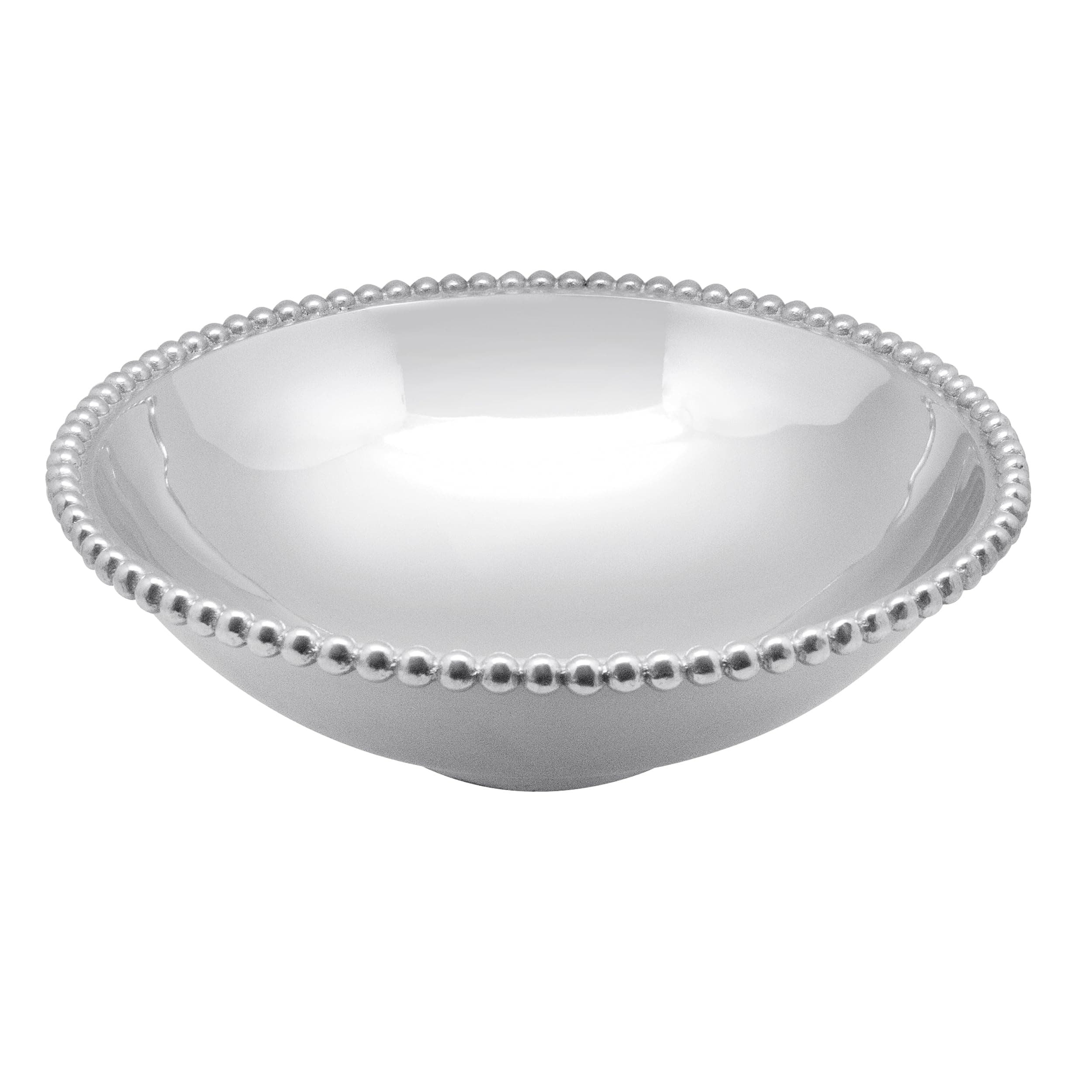 Mariposa Pearled Large Serving Bowl, One Size, Silver