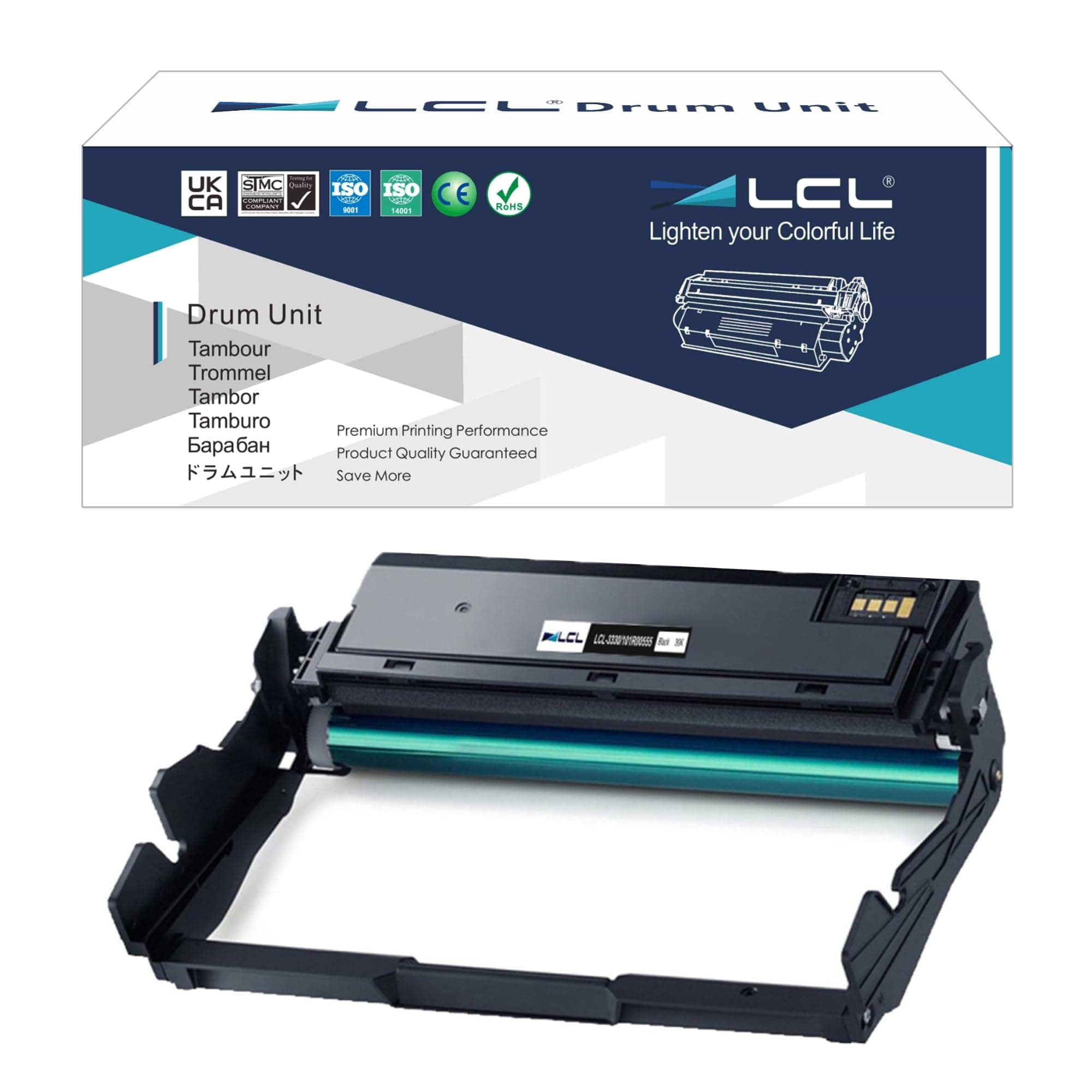 LCL Compatible Drum Unit Replacement for Xerox Phaser 3330 WorkCentre 3335 3345 101R00555 3345VDNi Phaser 3330DNi WorkCentre 3335DNi 3345DNi (1-Pack Black)