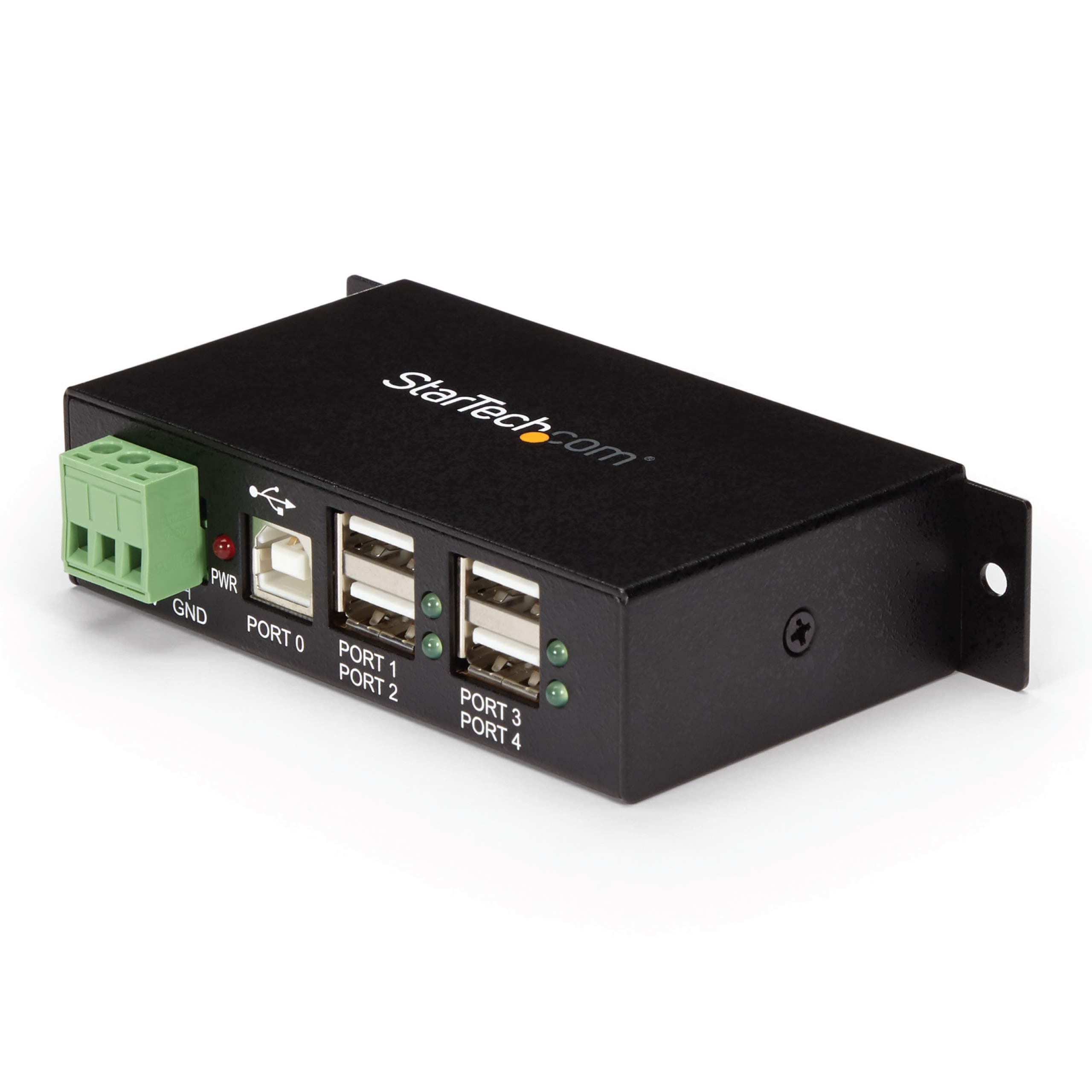 com 4-Port Industrial USB 2.0 Hub with ESD Protection - Mountable - Multiport Hub (ST4200USBM)