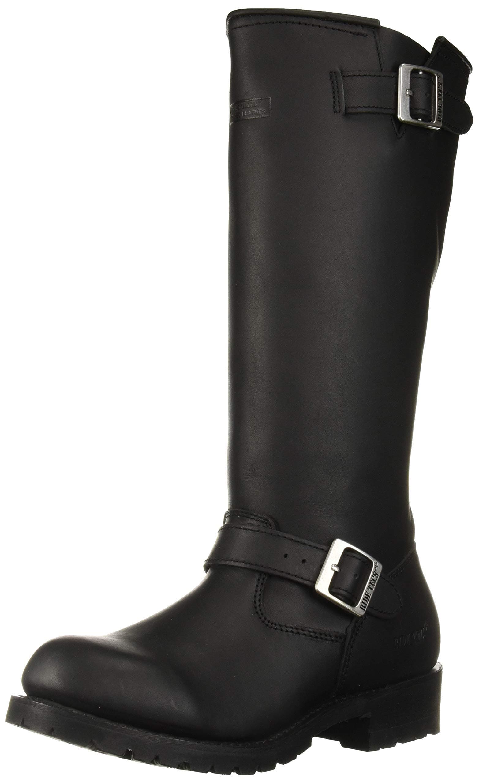 16" Motorcycle Men’s Side Boot Zipper Oiled Leather Boots