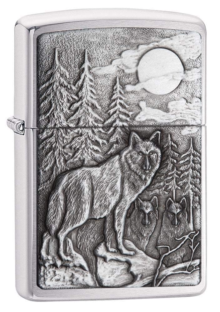 Timberwolves Lighter Emblem Brushed Chrome #20855