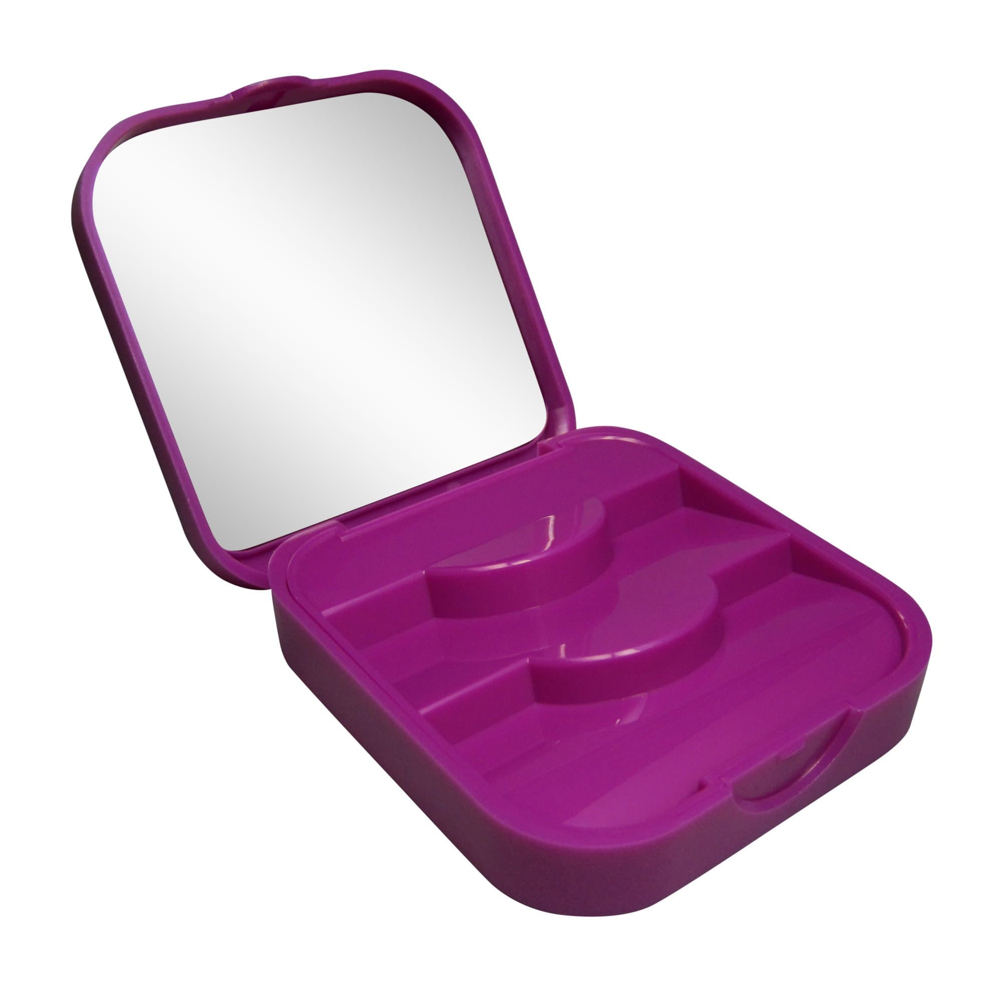 Starfish Spirit False Eyelash Case Holder - Two Tier Box, Organizer for Travel, Storage (Claret Pink)