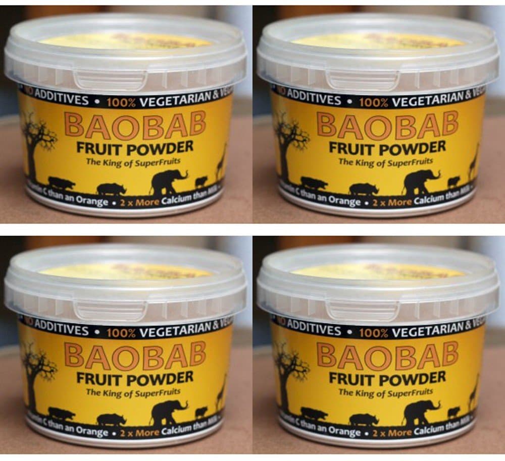 (4 Pack) - Mighty Baobab Ltd - Baobab Fruit Powder | 200g | 4 Pack Bundle