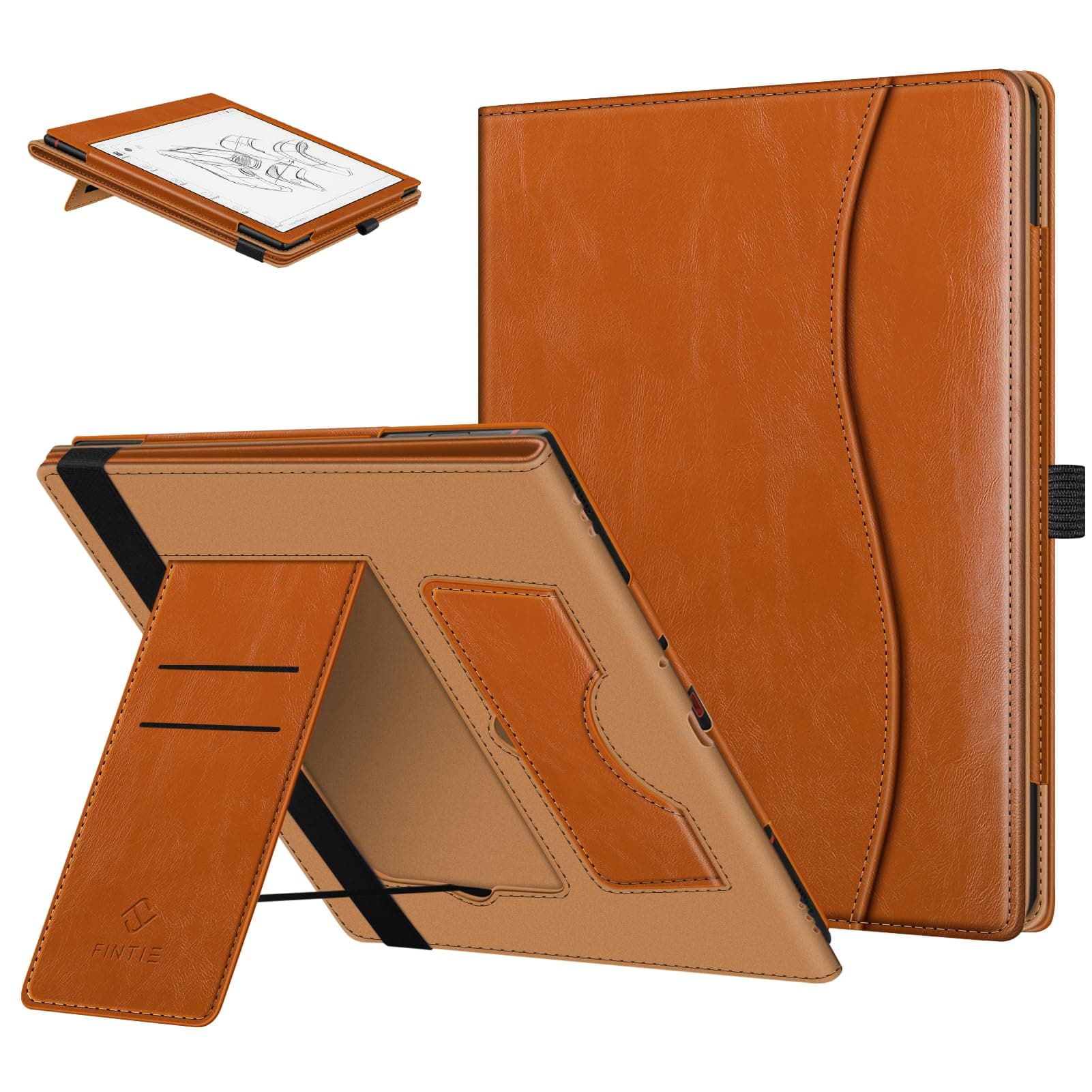 Fintie Case for 10.3" Boox Note Air 5 C (2025)/ Note Air4 C (2024)/ Note Air3 C/ Air3 B/W (2023) Tablet ePaper -Premium PU Leather Stand Cover Auto Sleep/Wake with Card Slot & Pen Holder, Brown