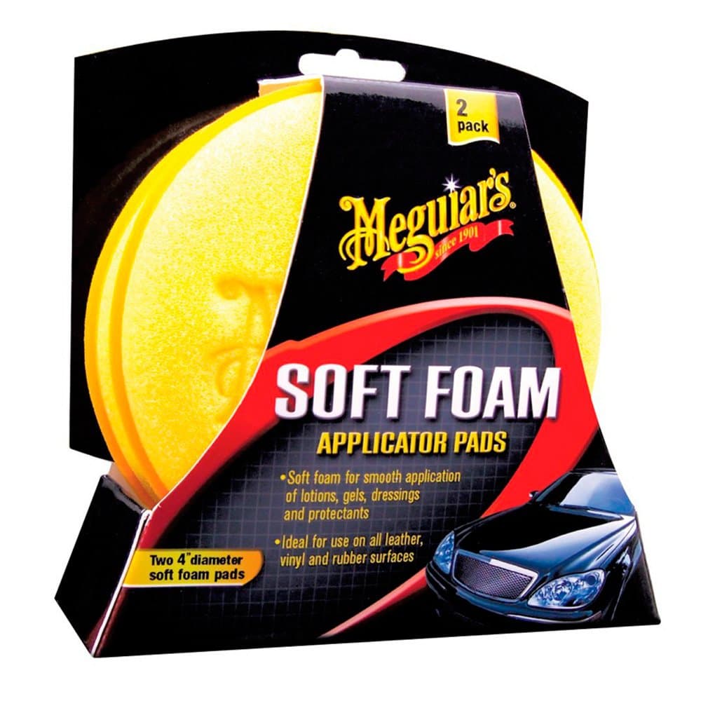 Meguiar's Soft Foam 4 Applicator Pads For Hand Applying Waxes Or Tire Dressin...