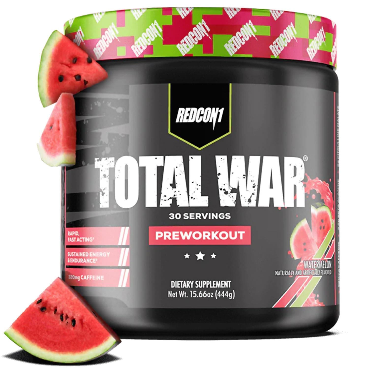 Total War - Pre Workout, 30 Servings, Boost Energy, Increase Endurance and Focus, Beta-Alanine, Caffeine (Watermelon)