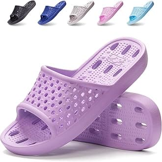 Xomiboe Shower Slippers Quick Dry Non-Slip Comfortable Shower Slippers for Men Women