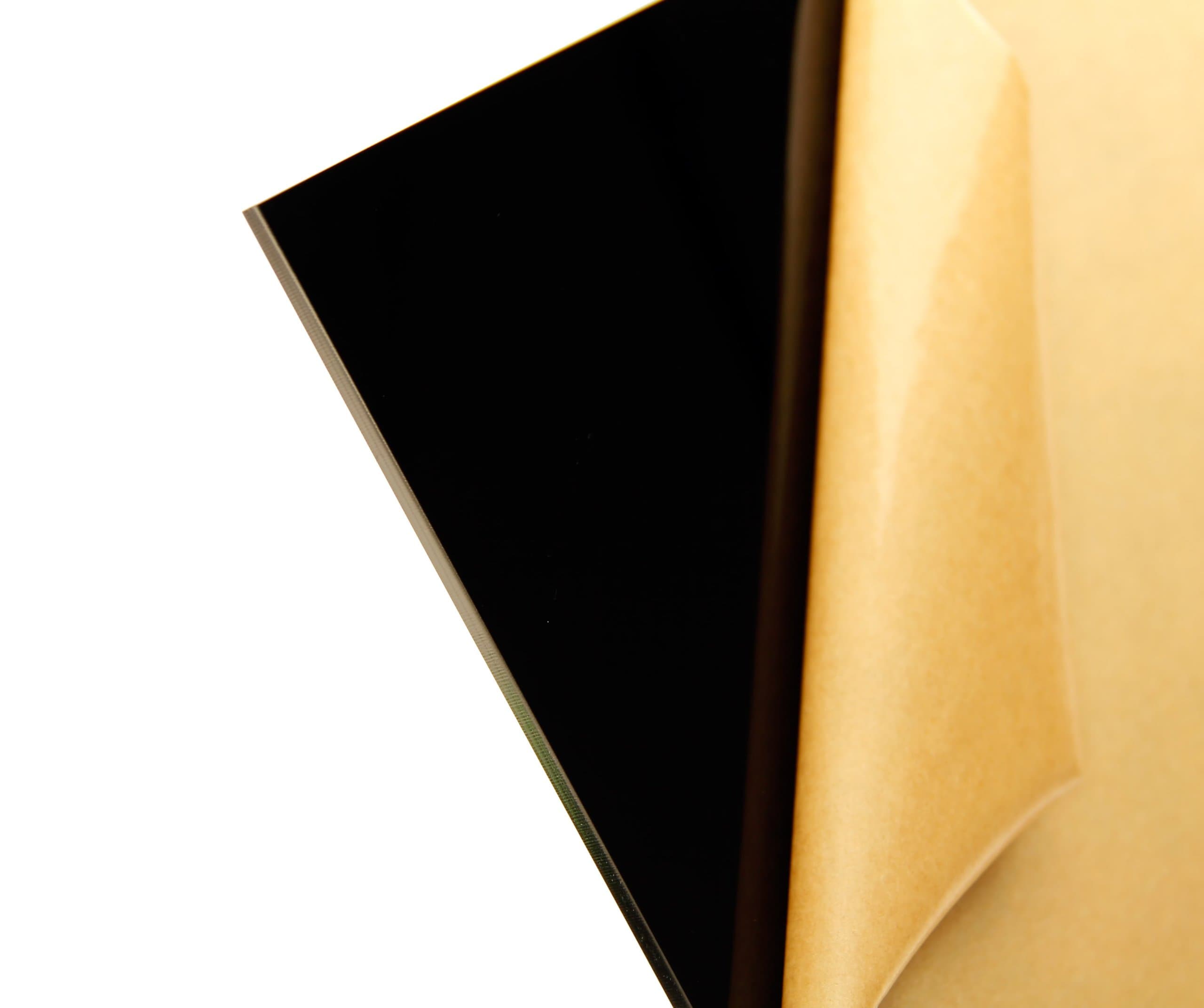 Cast Acrylic Sheet - .177" Thick, Black, 12" x 24" Nominal