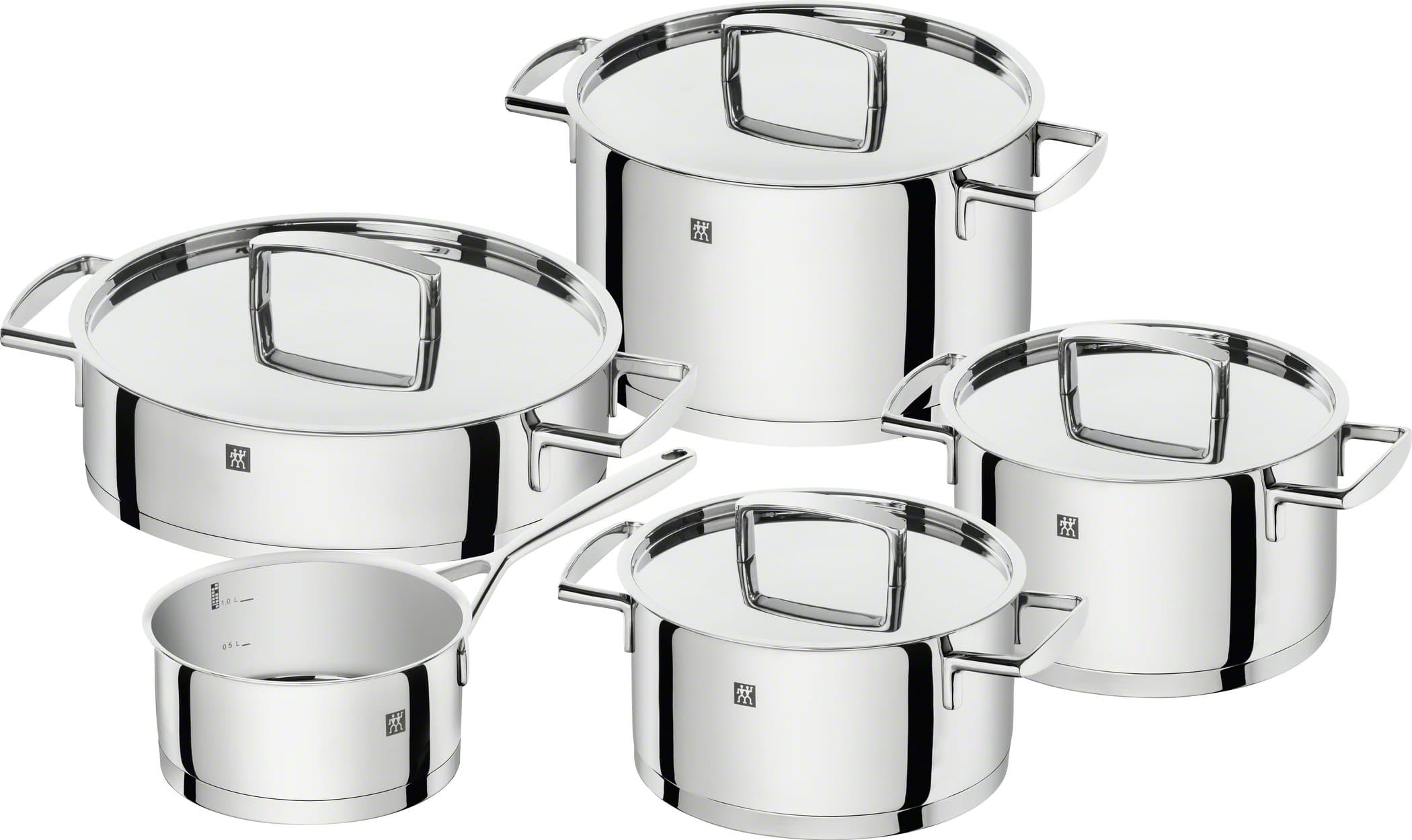 Stainless Steel Cookware Gloss Grey