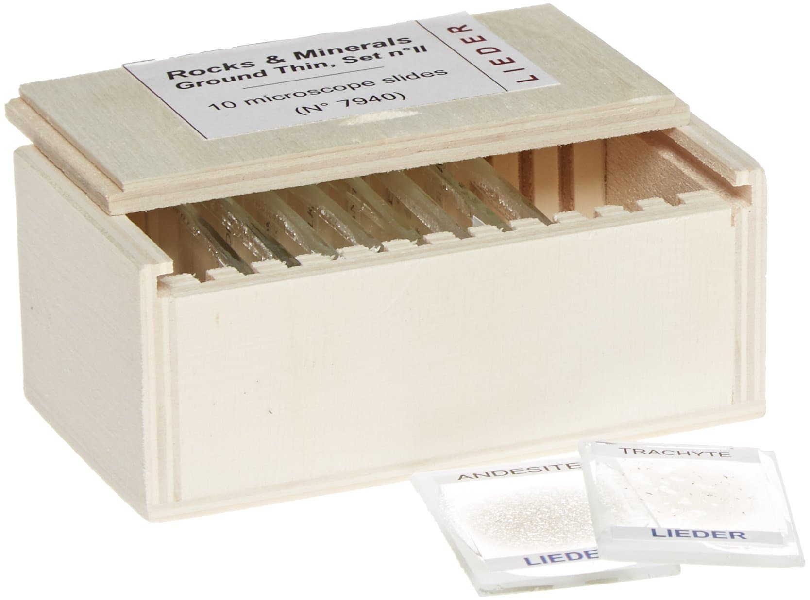 Johannes Lieder Thin Section Rocks and Minerals Slide Set II, Pack of 10