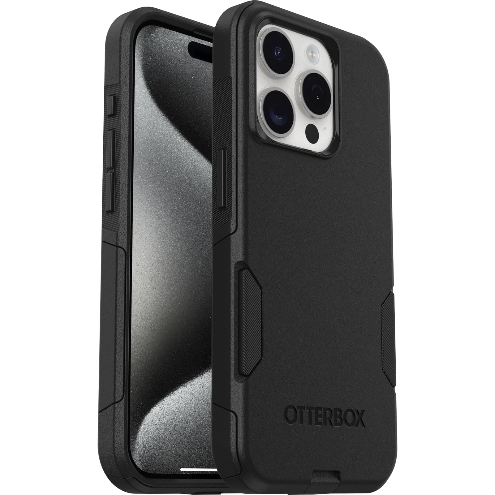 Commuter Case for iPhone 15 Pro, Shockproof, Drop proof, Rugged, Protective Case, 3x Tested to Military Standard, Black, No Retail Packaging