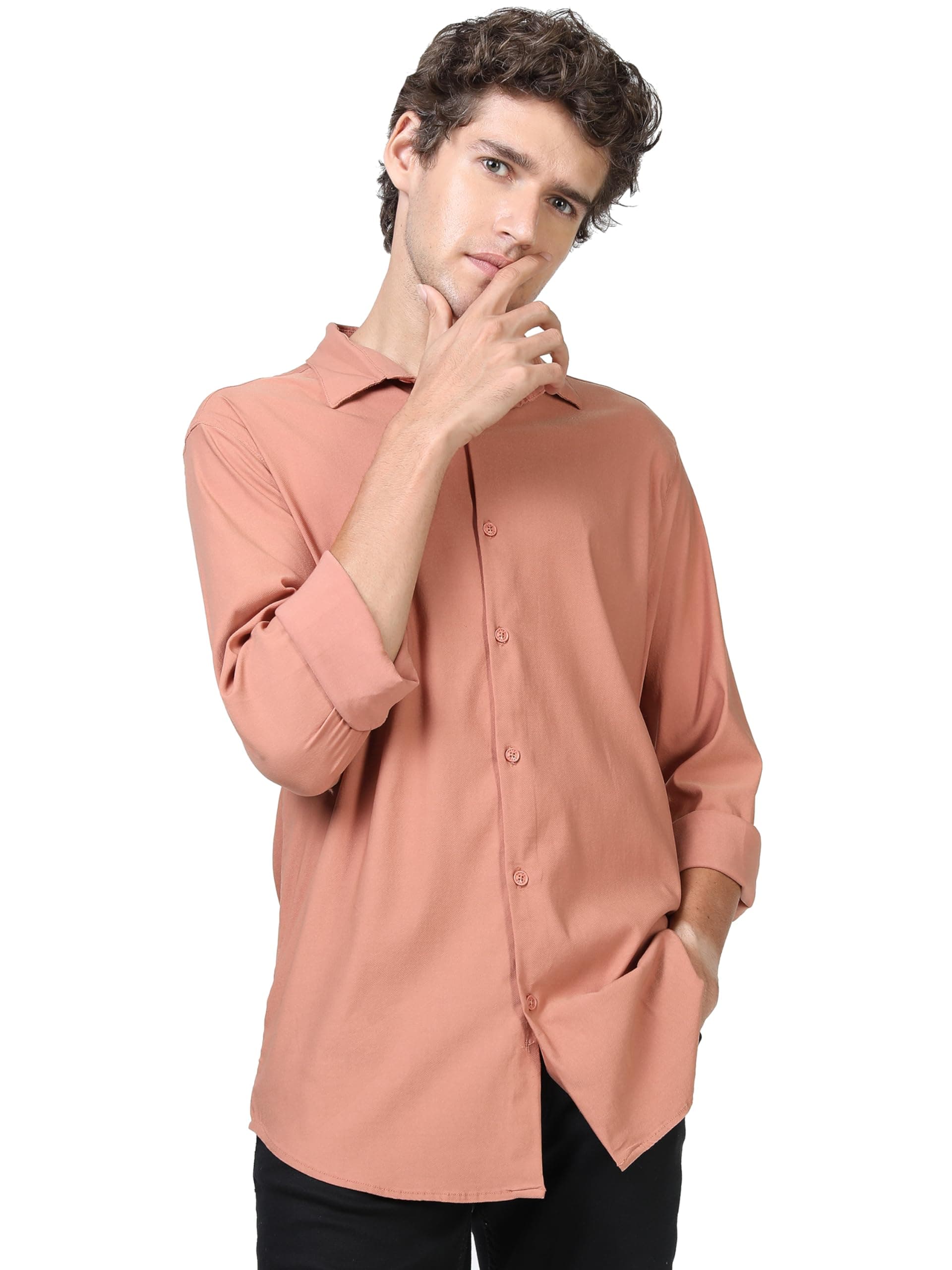 KETCHMen Slim Fit Solid Full Sleeve Shirt