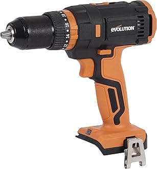 Evolution Power Tools R13CMB-Li 18V Cordless Combi Drill with 3 Modes (Drill, Drive, Impact) Variable Speed, Belt Clip, LED Worklight - Lithium Ion Battery & Charger Not Included