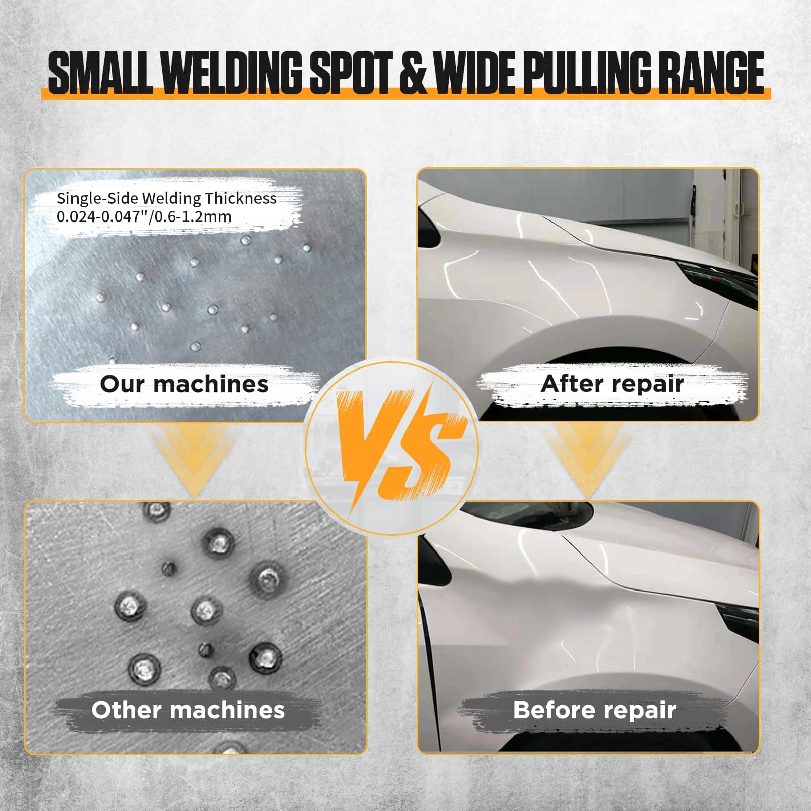 OURANTOOLS Stud Welder Dent Repair Kit, 110V Dent Puller Welder with Slide Hammer Dent Puller, 7 Welding Mode Spot Welding Machine for Body Dent Repair